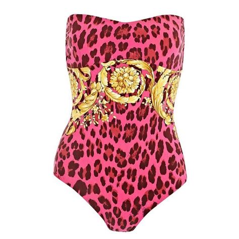 versace pink one piece|pink Versace bikini.